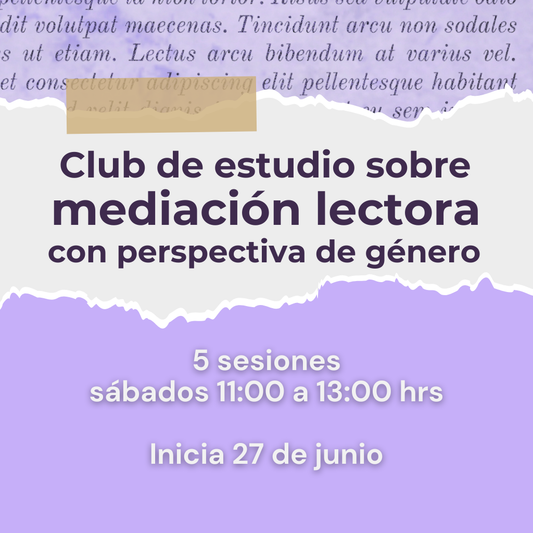 Club de estudio sobre mediación lectora con perspectiva de género